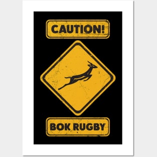 Caution - SpringBoks Crossing Posters and Art